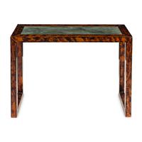 A Chinese Stone-Inset Hardwood Console Table
