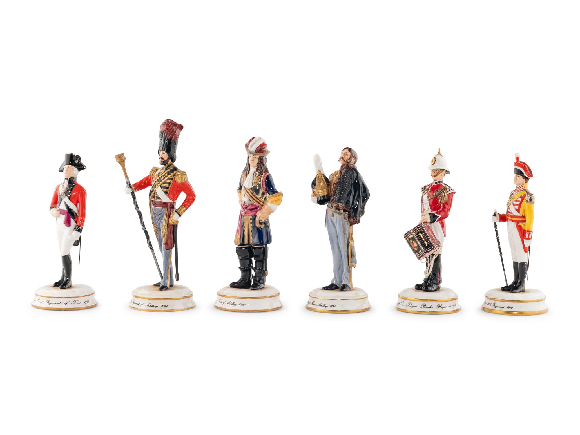 A Group of Six Michael Sutty Porcelain Figurines