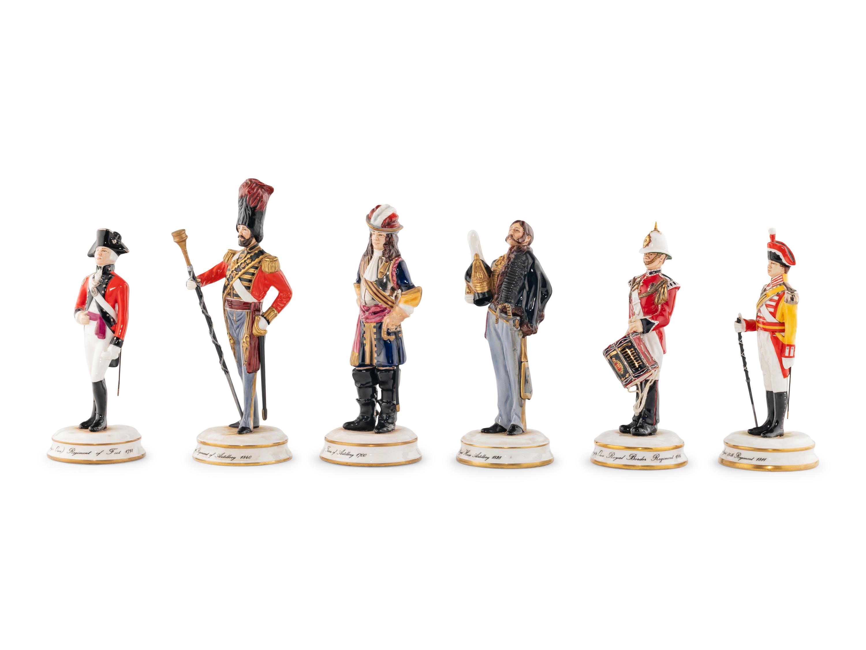 A Group of Six Michael Sutty Porcelain Figurines
