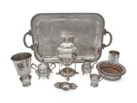 A Collection of Silver-Plate Serving Articles (Not on original listing.)