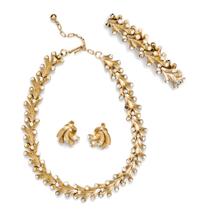 A Trifari Goldtone Rhinestone Demi Parure,