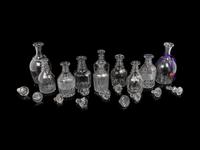 A Group of Ten Cut Glass Decanters
