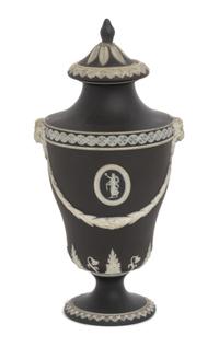 A Wedgwood Jasperware Urn Height 8 1/4 inches. — 19TH CENTURY