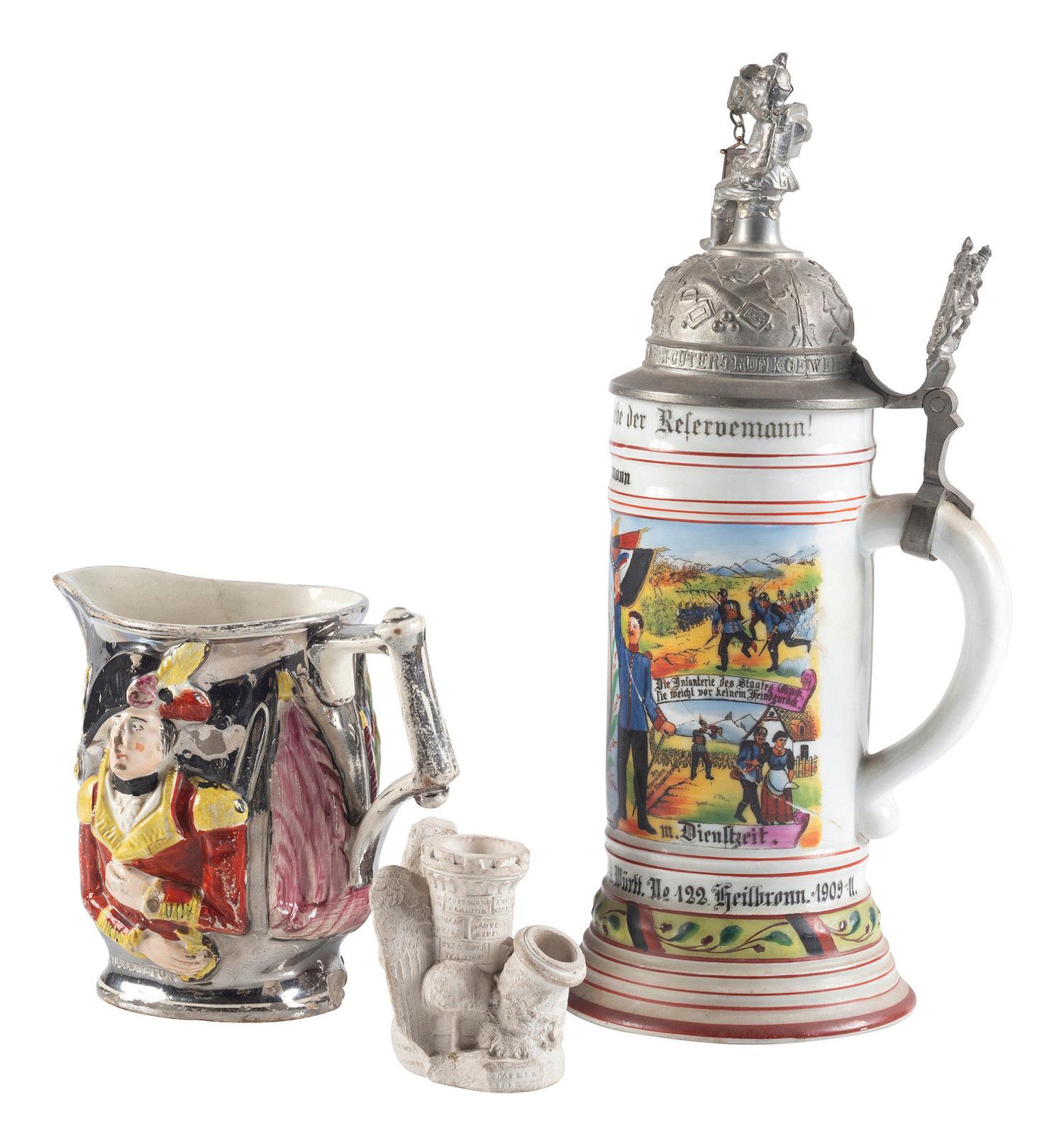 [EUROPEAN MISCELLANY]. A large group including items related to Napoleon Bonaparte, the papacy, and other militaria, comprising: