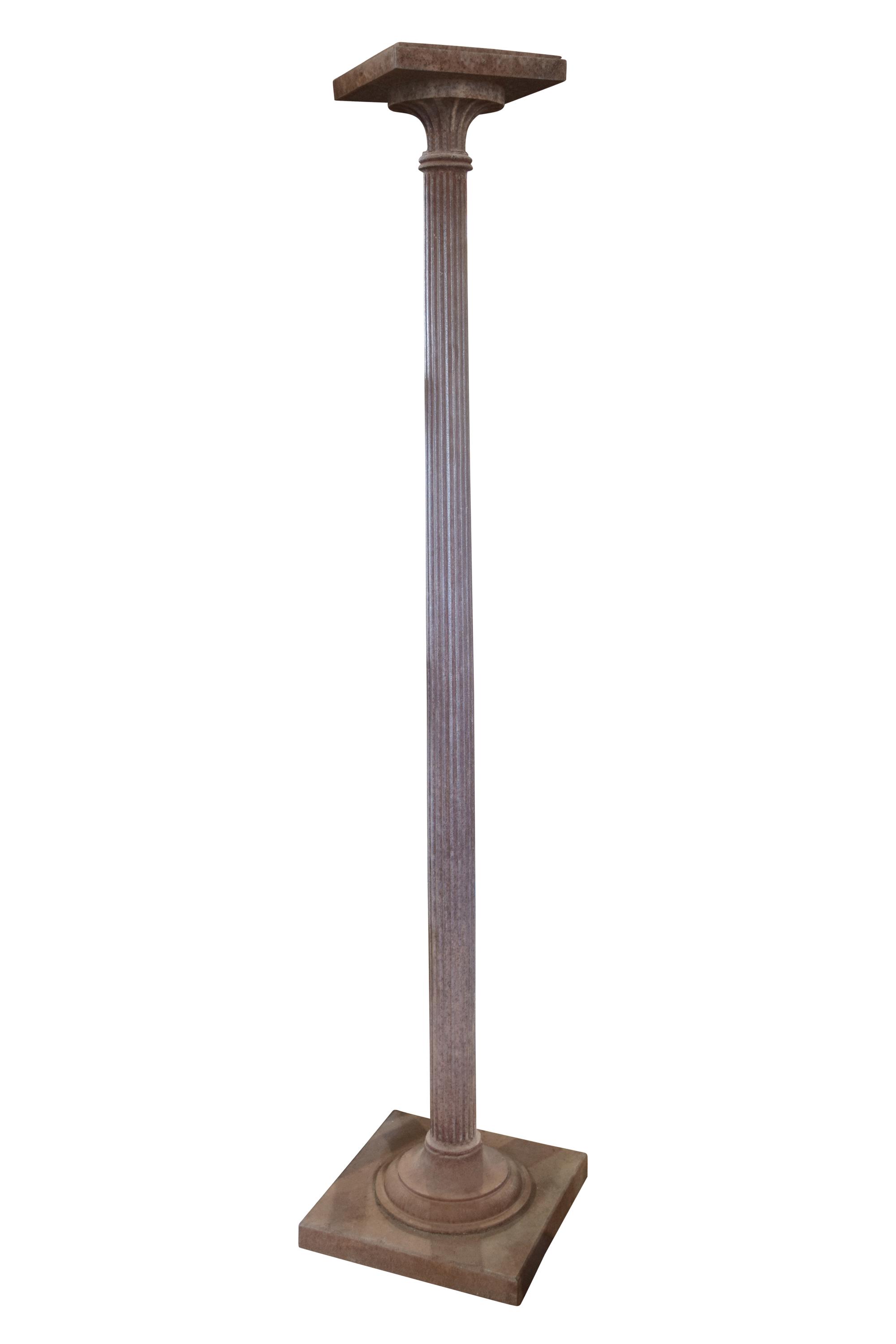 A Cast Iron Lamp Pole 15" W x 15" D x 72.5" H — United States, Circa 1900