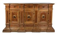 An Italian Walnut and Marquetry Server Height 49 1/2 x width 84 x depth 23 inches. — 18TH/19TH CENTURY