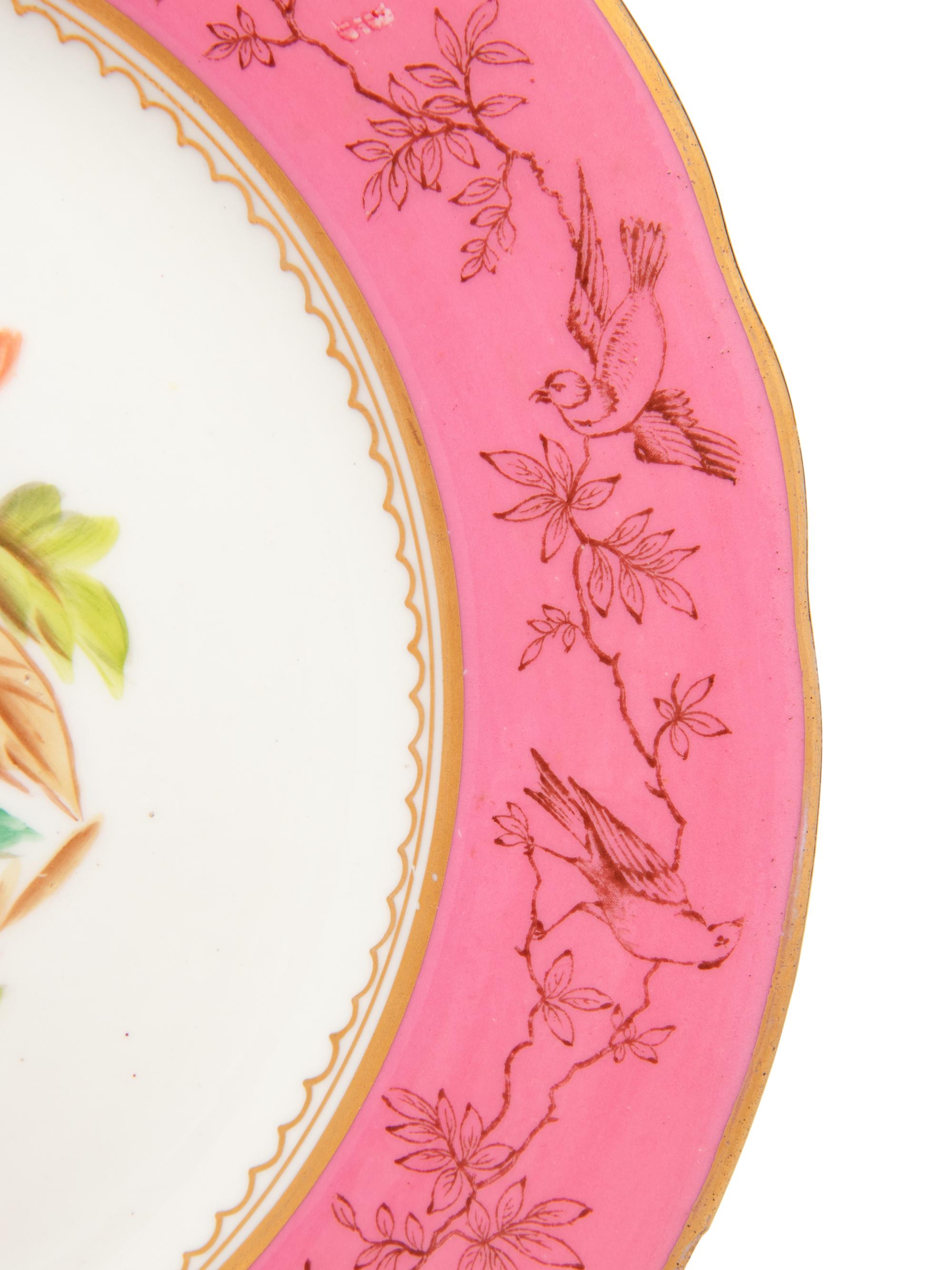 A Set of Twelve Painted Porcelain Dessert Plates