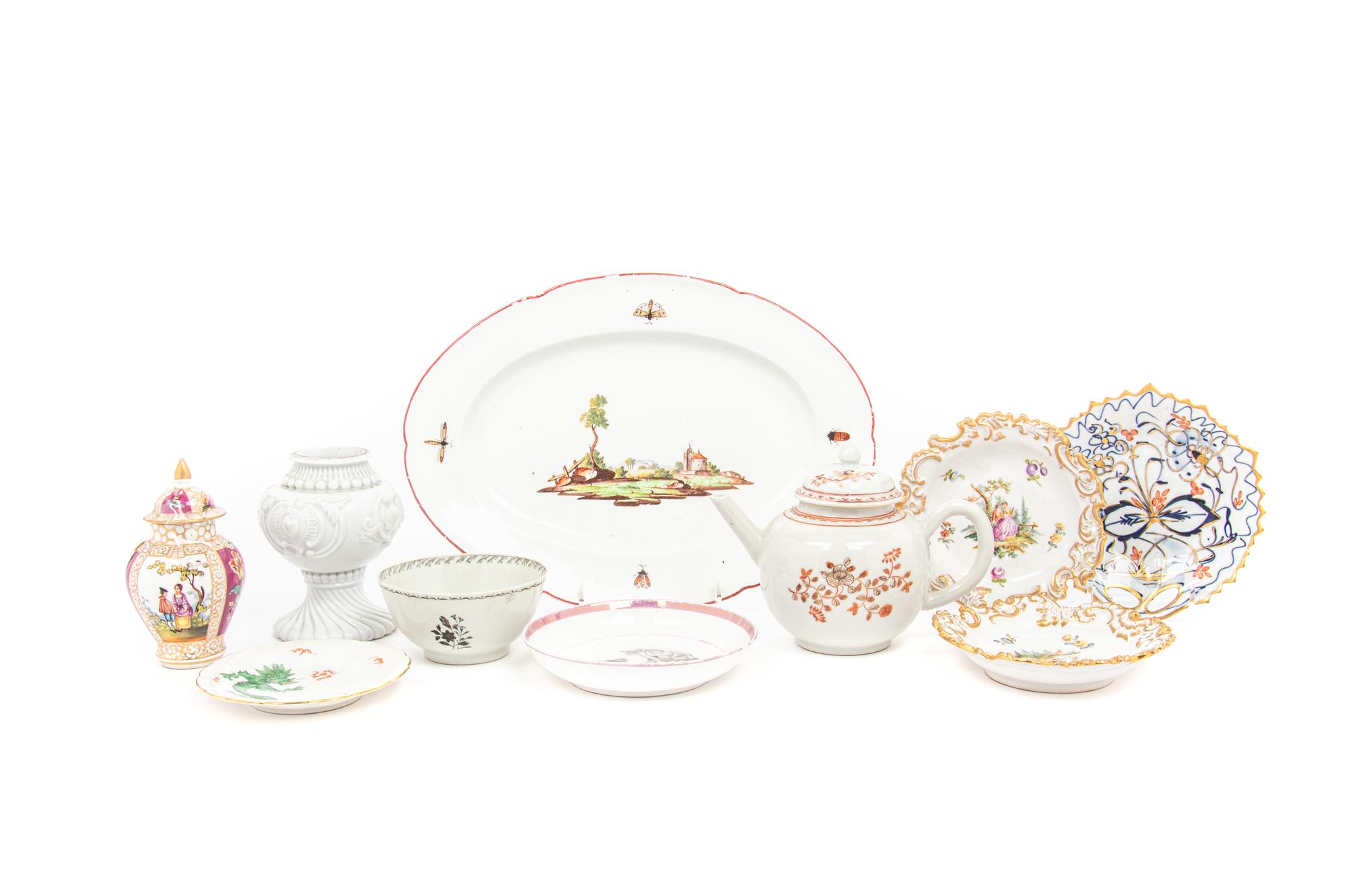 A Collection of Continental and English Porcelain Articles