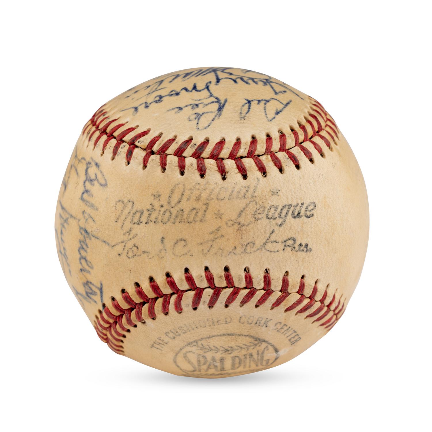 A 1950 St. Louis Cardinals Team Signed Autograph Baseball Featuring Stan Musial (Beckett Authentication Services Letter of Authenticity)