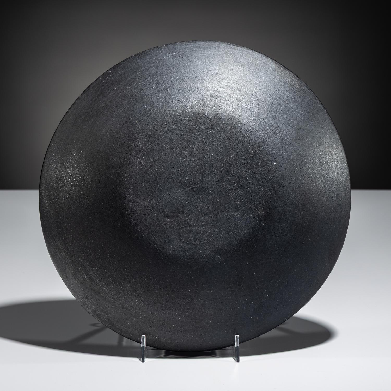 Blackware Pottery Plate