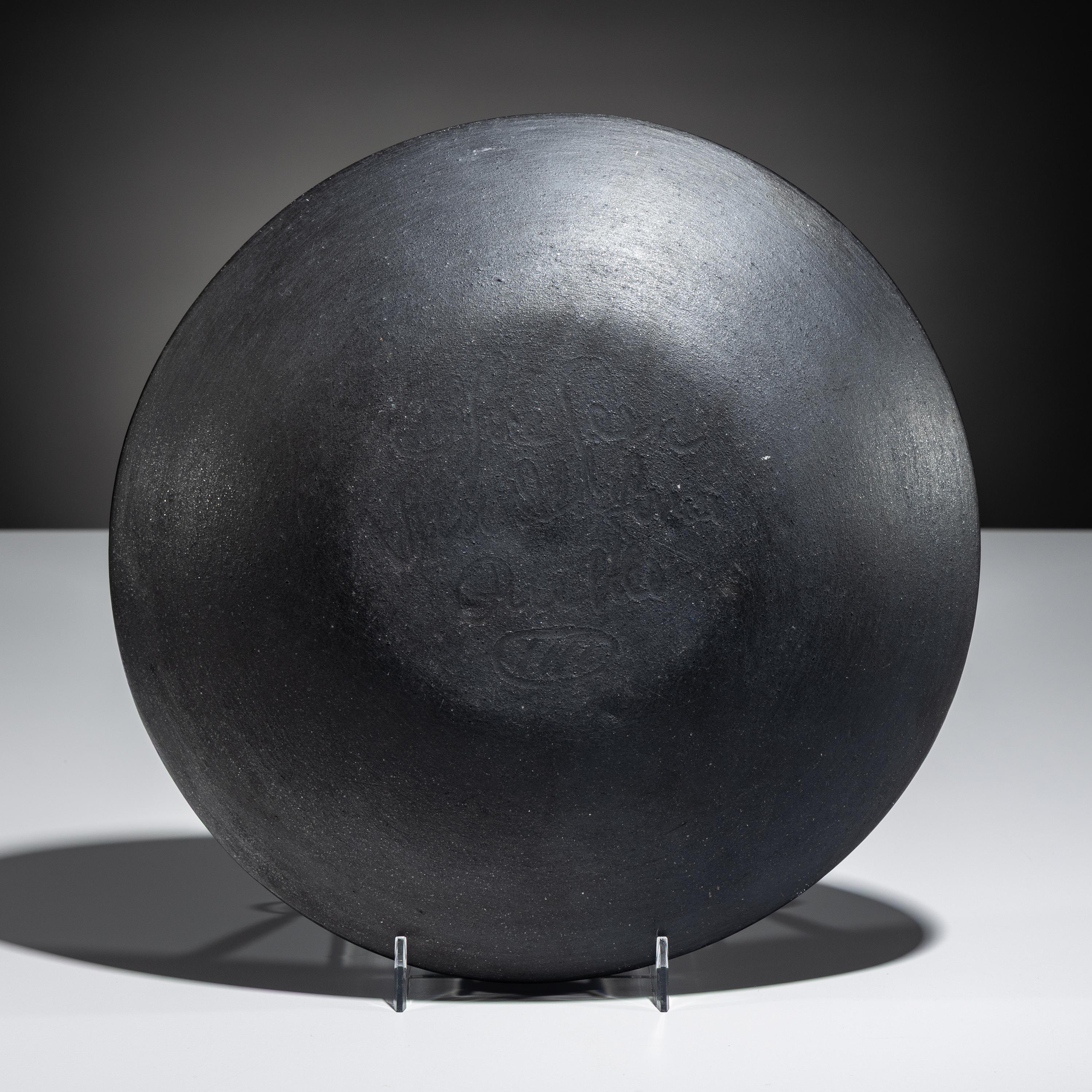Blackware Pottery Plate