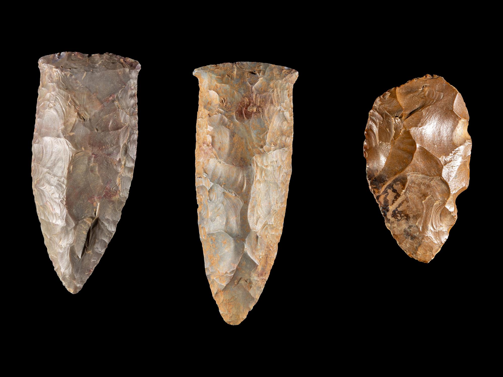 Three Neolithic Flint Tools