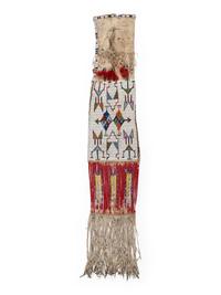 Sioux Beaded Hide Tobacco Bag