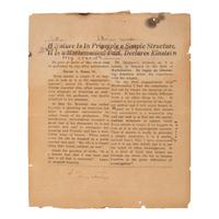 [Einstein, Albert (1879-1955)]. Rosso, Henry A. (1917-1999). Clipped article, headlined "If Nature Is In Principle a Simple Structur[e] / It Is a Mathematical Fact, Declares Einstein," signed ("A. Einstein"), April 1935.
