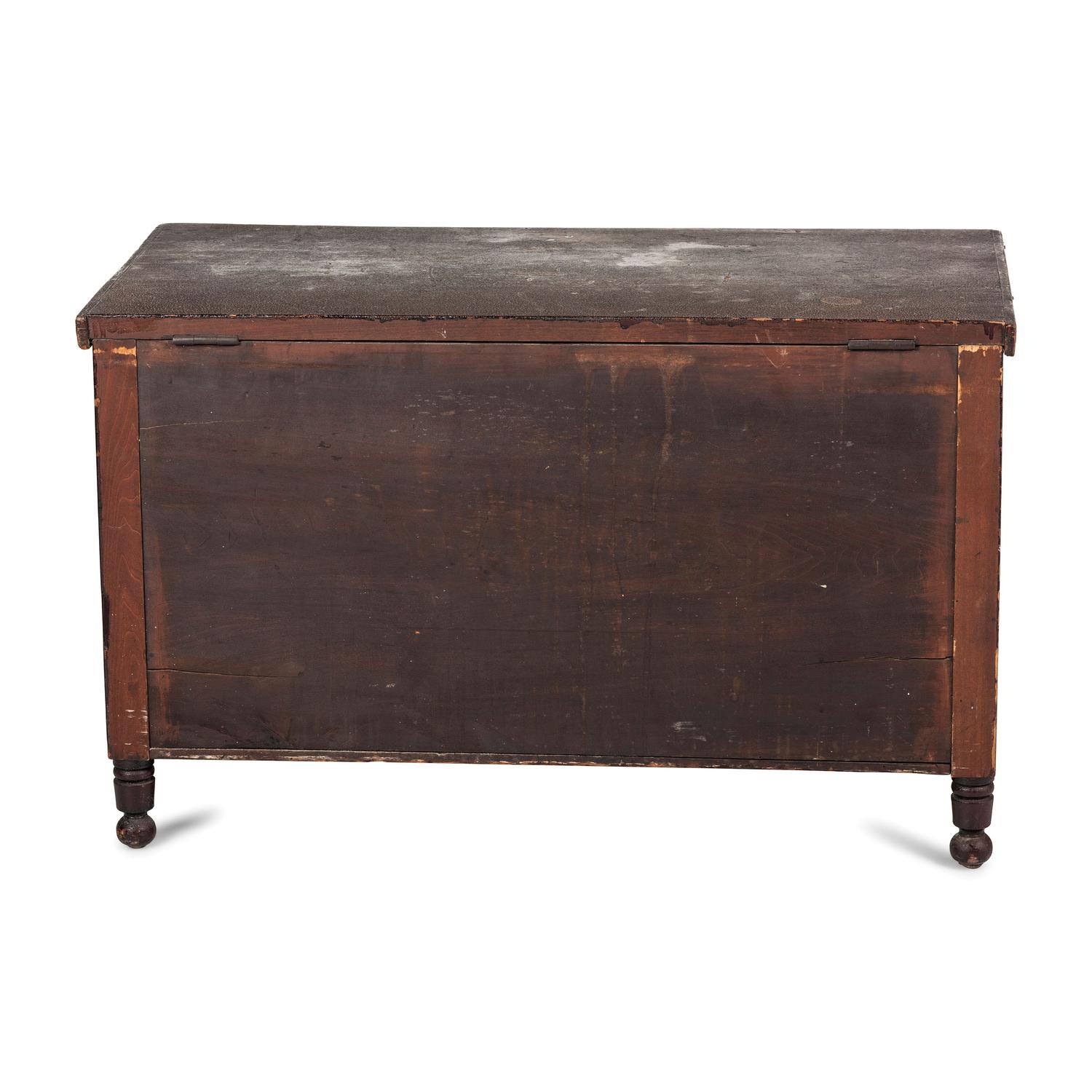 A Federal Stained Cherrywood Blanket Chest