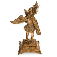 A Pair of Spanish Colonial Style Polychrome Decorated Figures of Warriors