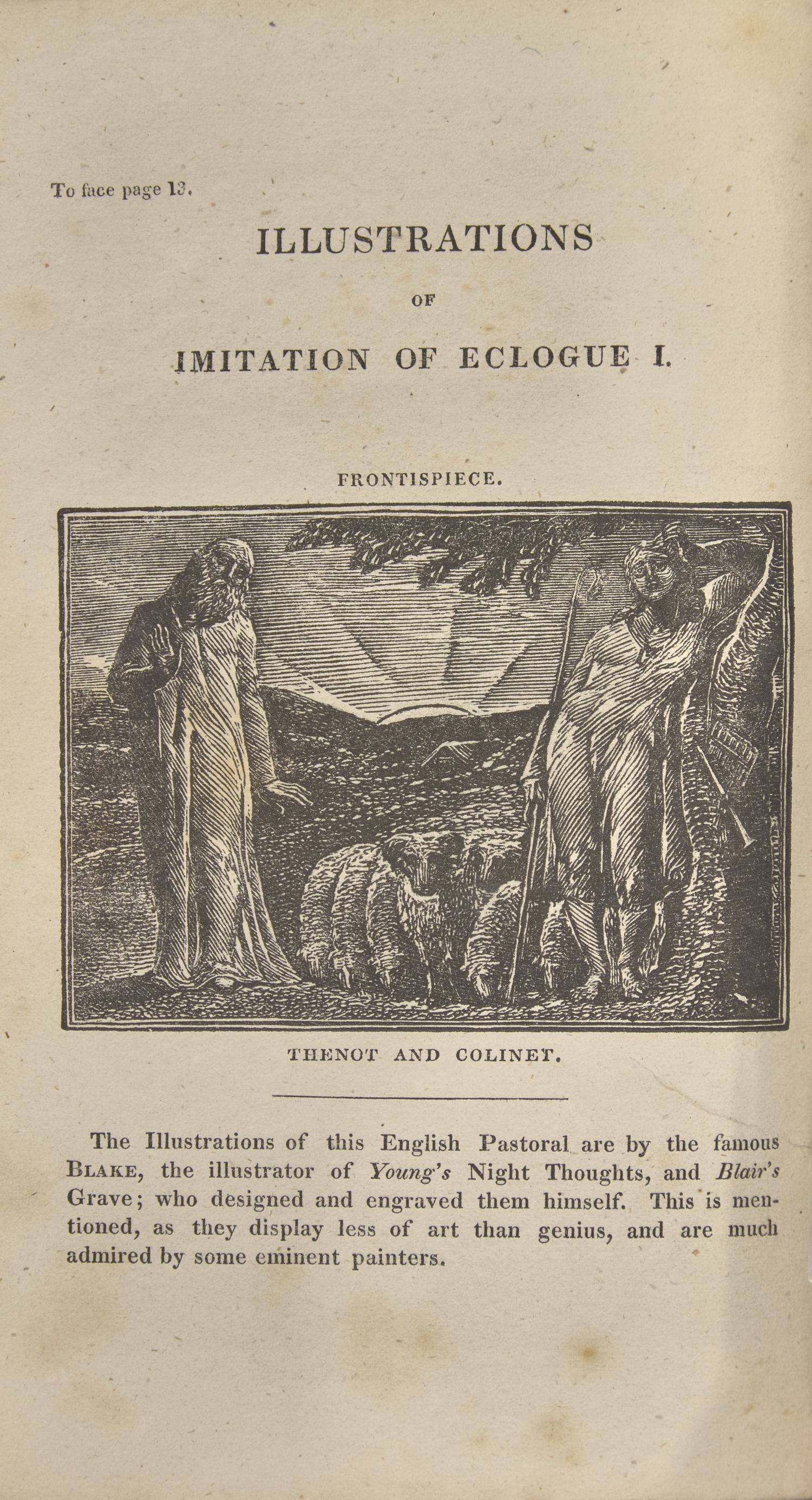 [Blake, William] [Virgil] The Pastorals of Virgil, With a Course of English Reading, Adapted for Schools: In Which All the Proper Facilities are Given, Enabling Youth to Acquire the Latin Language, in the Shortest Period of Time...