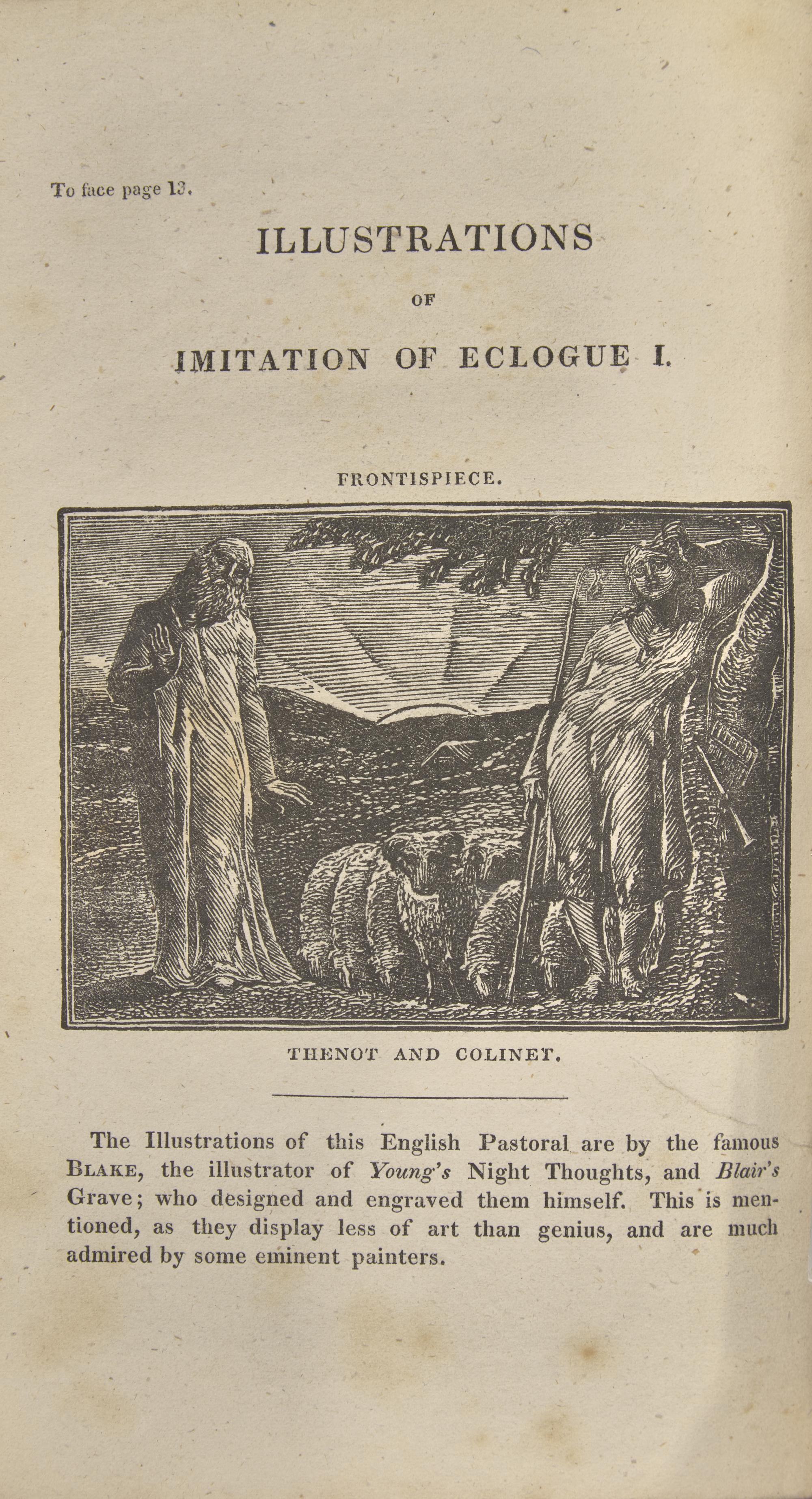 [Blake, William] [Virgil] The Pastorals of Virgil, With a Course of English Reading, Adapted for Schools: In Which All the Proper Facilities are Given, Enabling Youth to Acquire the Latin Language, in the Shortest Period of Time...