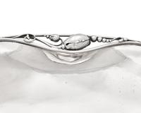 A Matched Pair of Georg Jensen Silver Blossom Pattern Dishes