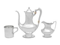 A Gorham Silver Three-Piece Coffee Service