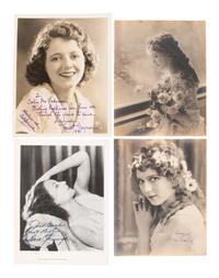 [HOLLYWOOD]. A collection of over 60 photographs and correspondence, most autographed by leading ladies from the 1920s-1970s, including: