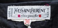 An Yves Saint Laurent Black Gown, Size 36.