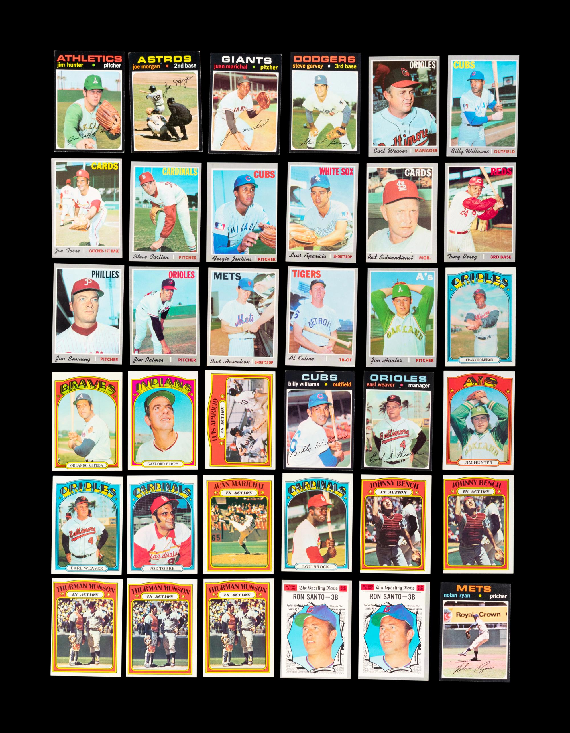 A Group of Over 1,000 Early 1970s Topps Baseball Cards, Coins and Posters Including Multiple Hall of Famers and Stars,