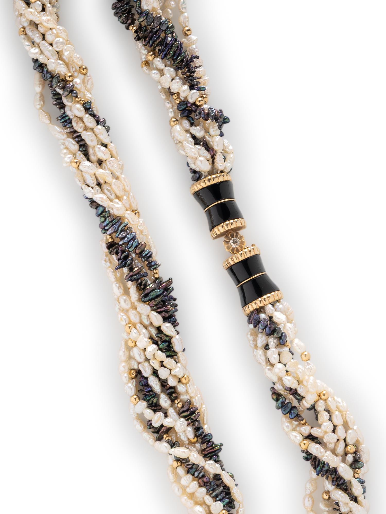 KESHI PEARL TORSADE NECKLACE