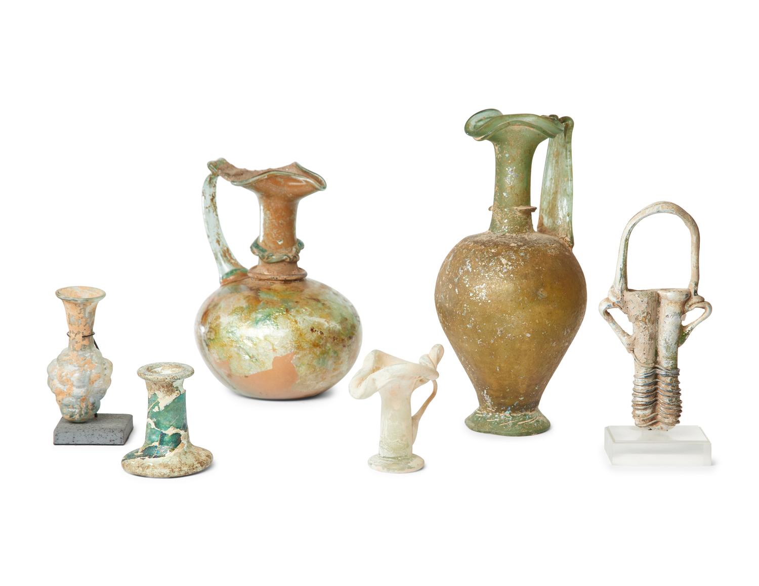 Eight Roman and Islamic Glass Vessels