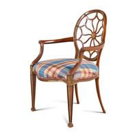 A George III Style Mahogany and Parcel-Gilt Arm Chair