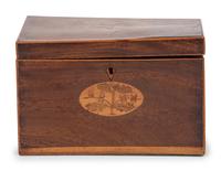 A George III Marquetry Tea Caddy