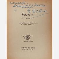 [Literature] Eliot, T.S. Group of 2 Titles: One Inscribed and One Signed