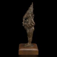 An Indian brass standing figure of Ganesh 铜塑象头神 19th century ????
