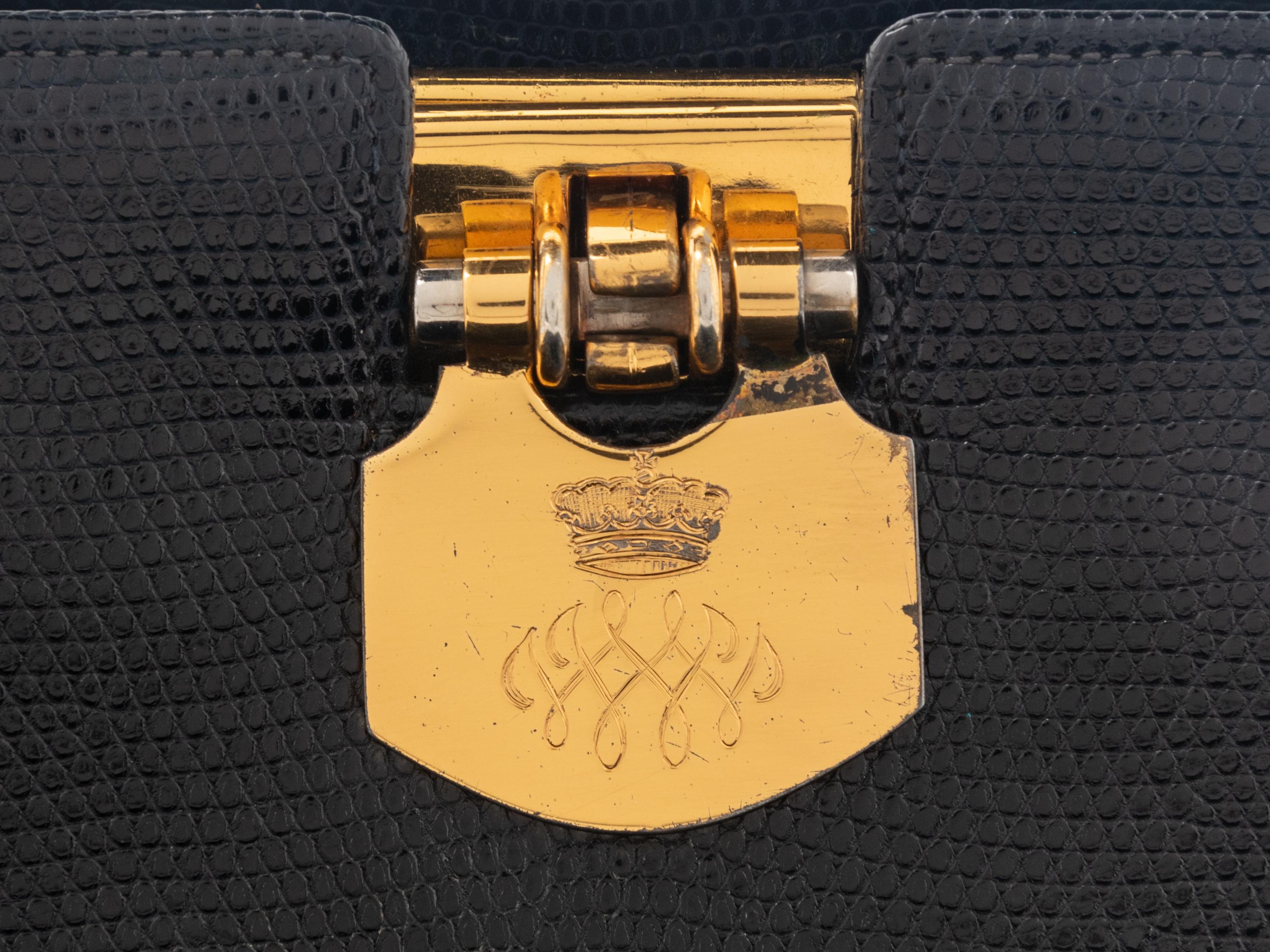 WALLIS SIMPSON, THE DUCHESS OF WINDSOR, NAVY LIZARD HANDBAG