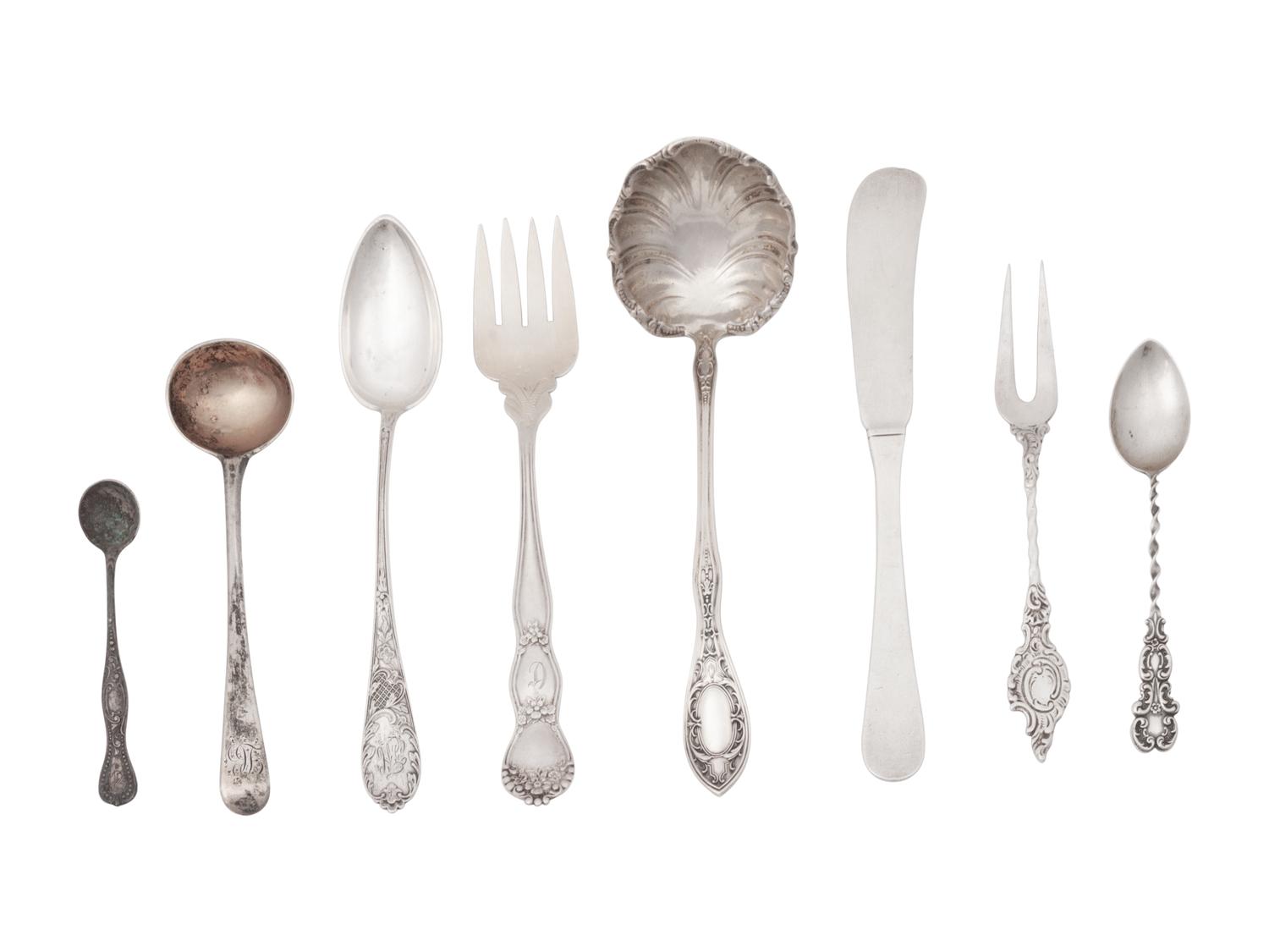 A Large group of Miscellaneous American Silver Flatware