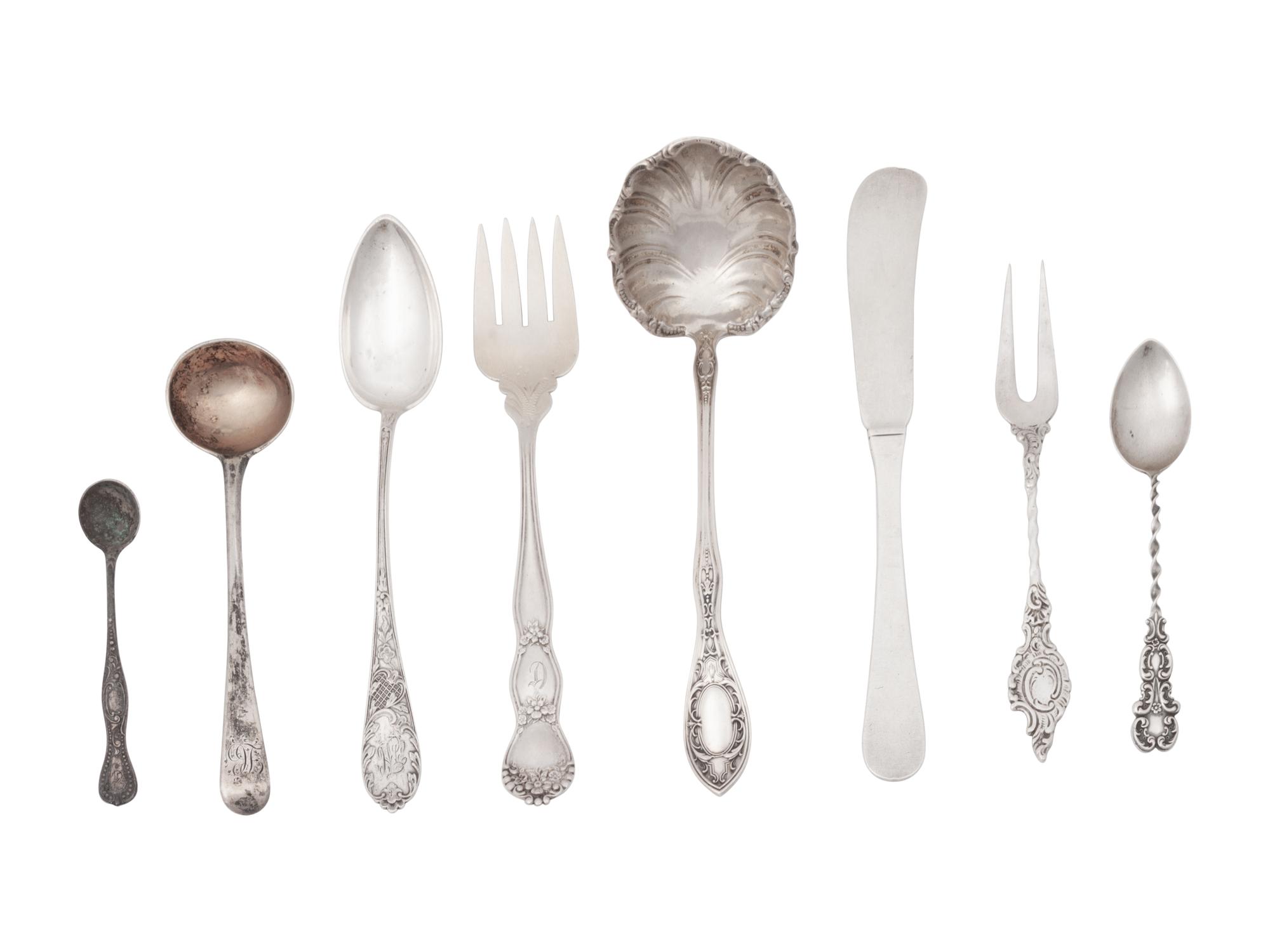 A Large group of Miscellaneous American Silver Flatware