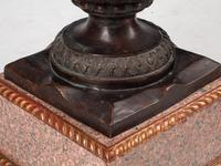 A Pair of Continental Bronze, Granite and Giltwood Jardinières