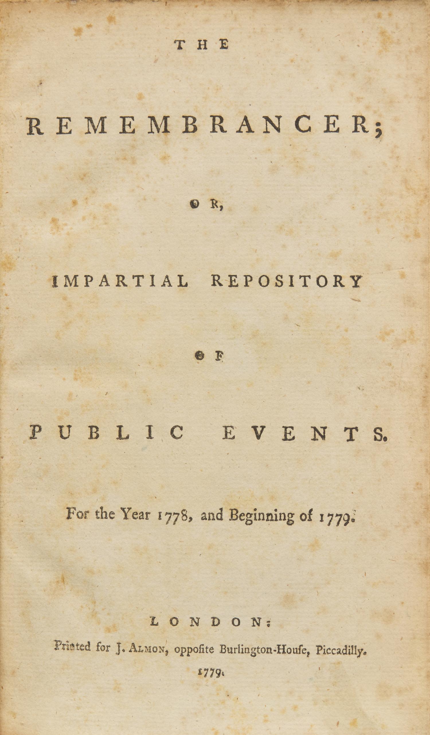 [American Revolution] Group of 3 Revolutionary War-Era Newspapers and Periodicals, 1779-83