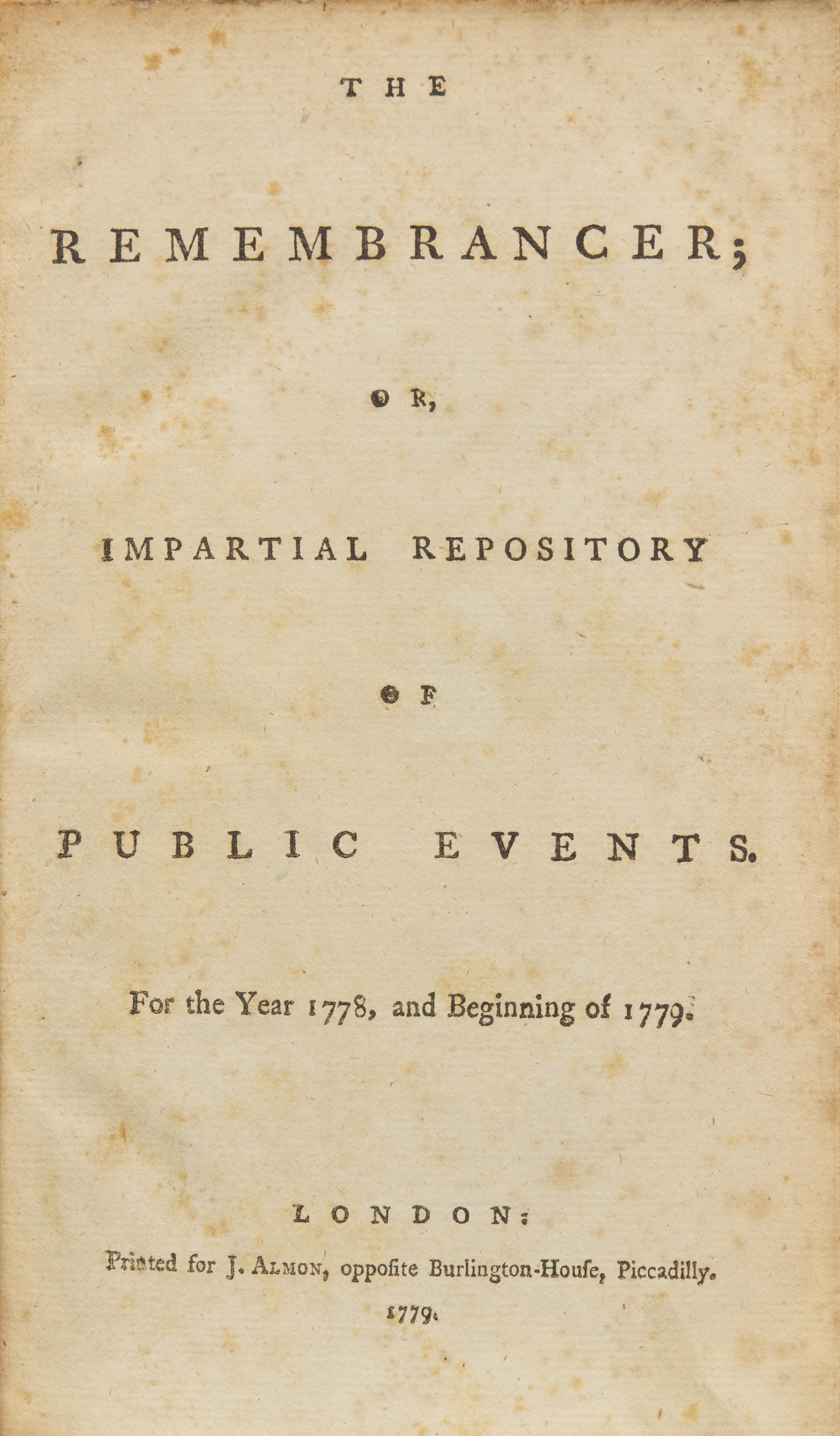 [American Revolution] Group of 3 Revolutionary War-Era Newspapers and Periodicals, 1779-83
