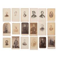 [Civil War] Group of 16 Carte de Visites of Confederates, incl. Generals and Politicians.