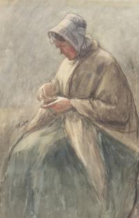 Gerke Henkes, (Dutch, 1844-1927), Seated Woman