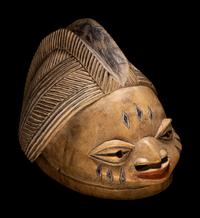 A Yoruba Wood Helmet Mask (Gelede)