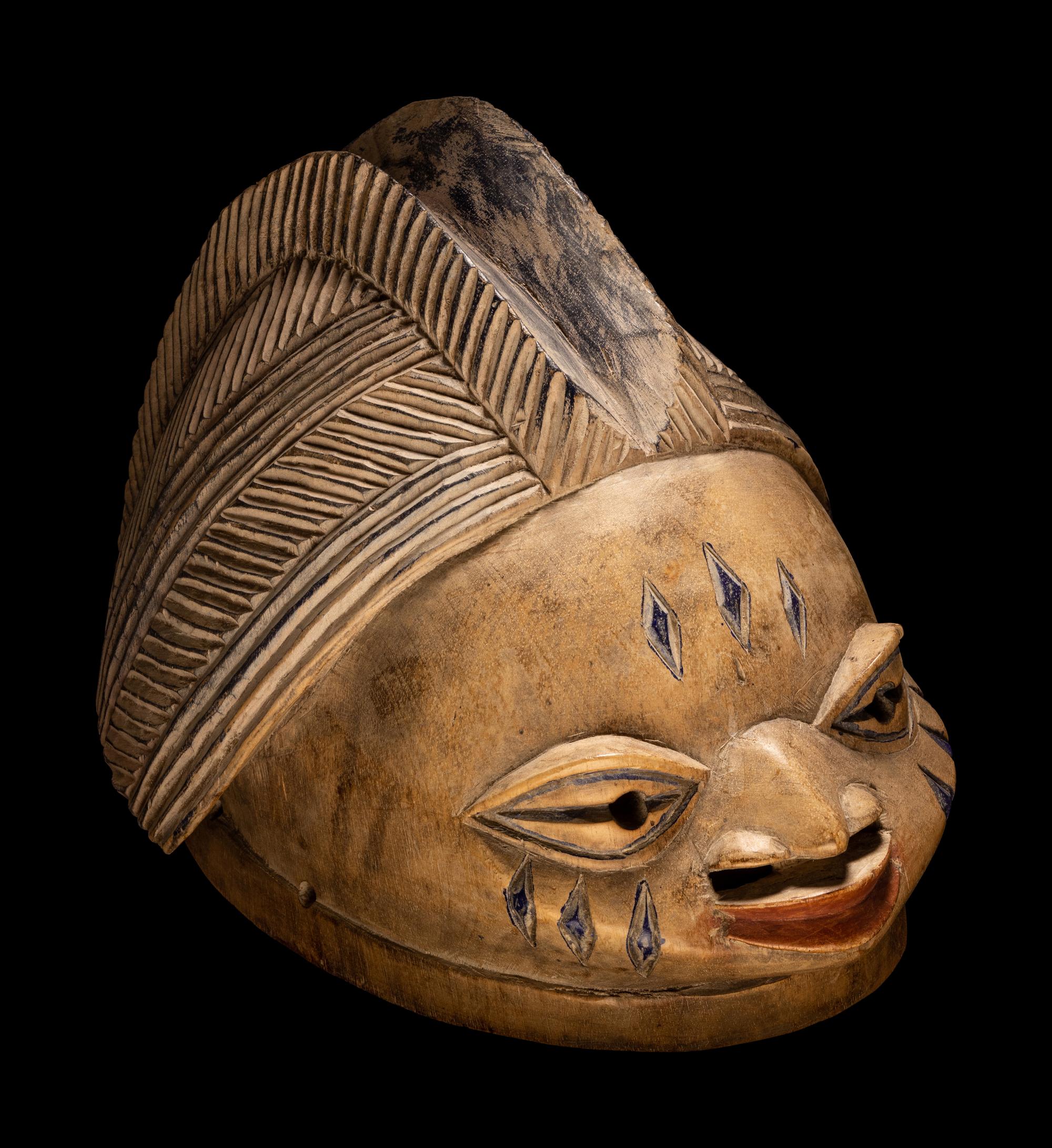 A Yoruba Wood Helmet Mask (Gelede)