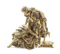 A French Gilt Bronze Figural Group, EMILE HERBERT (1828-1893), Height 12 1/8 inches. — EMILE HEBERT (1828-1893),