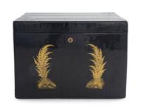A Japanese Export Lacquer Humidor or Tea Caddy