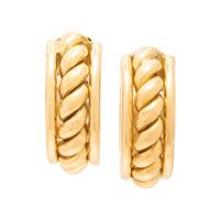 YELLOW GOLD HOOP EARRINGS