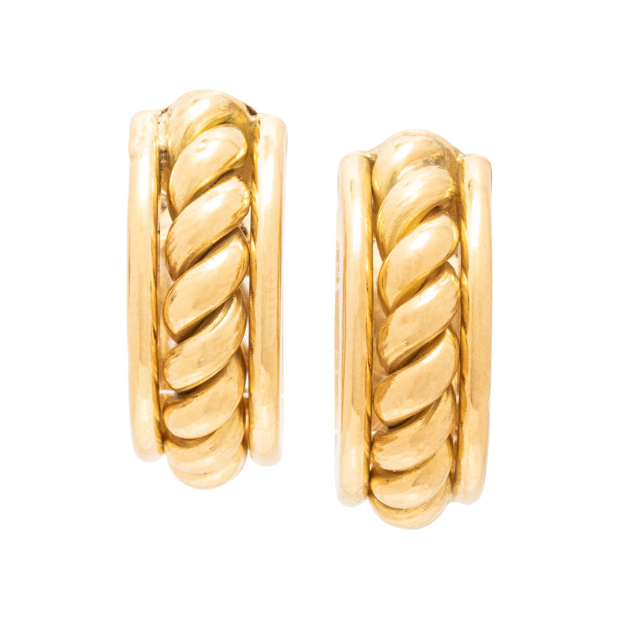 YELLOW GOLD HOOP EARRINGS