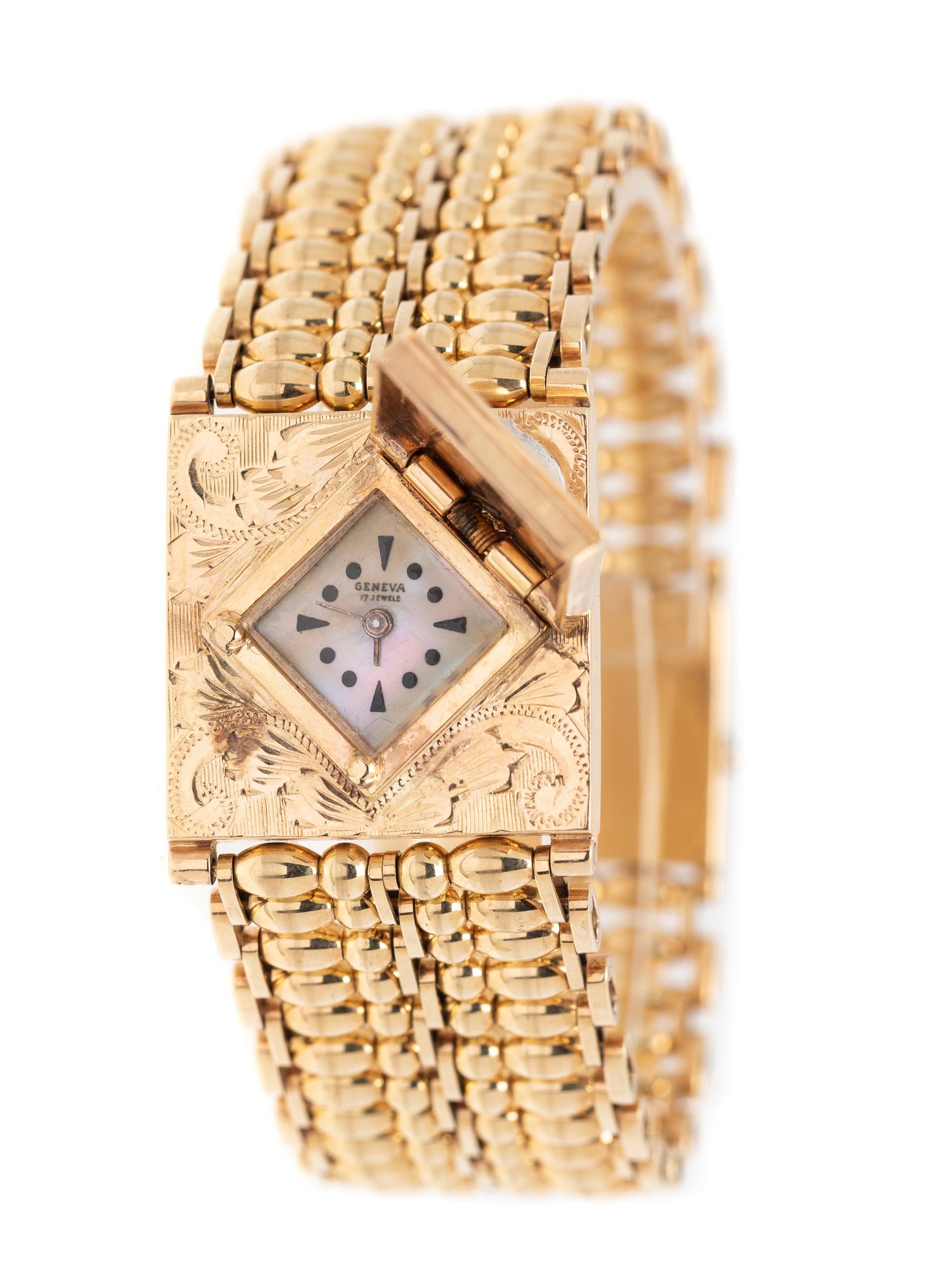 14K YELLOW GOLD SURPRISE WRISTWATCH