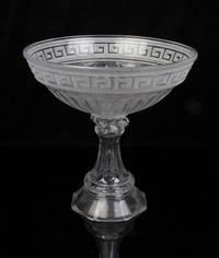 A Frosted Glass Compote Height 12 1/2 inches. — 20TH CENTURY
