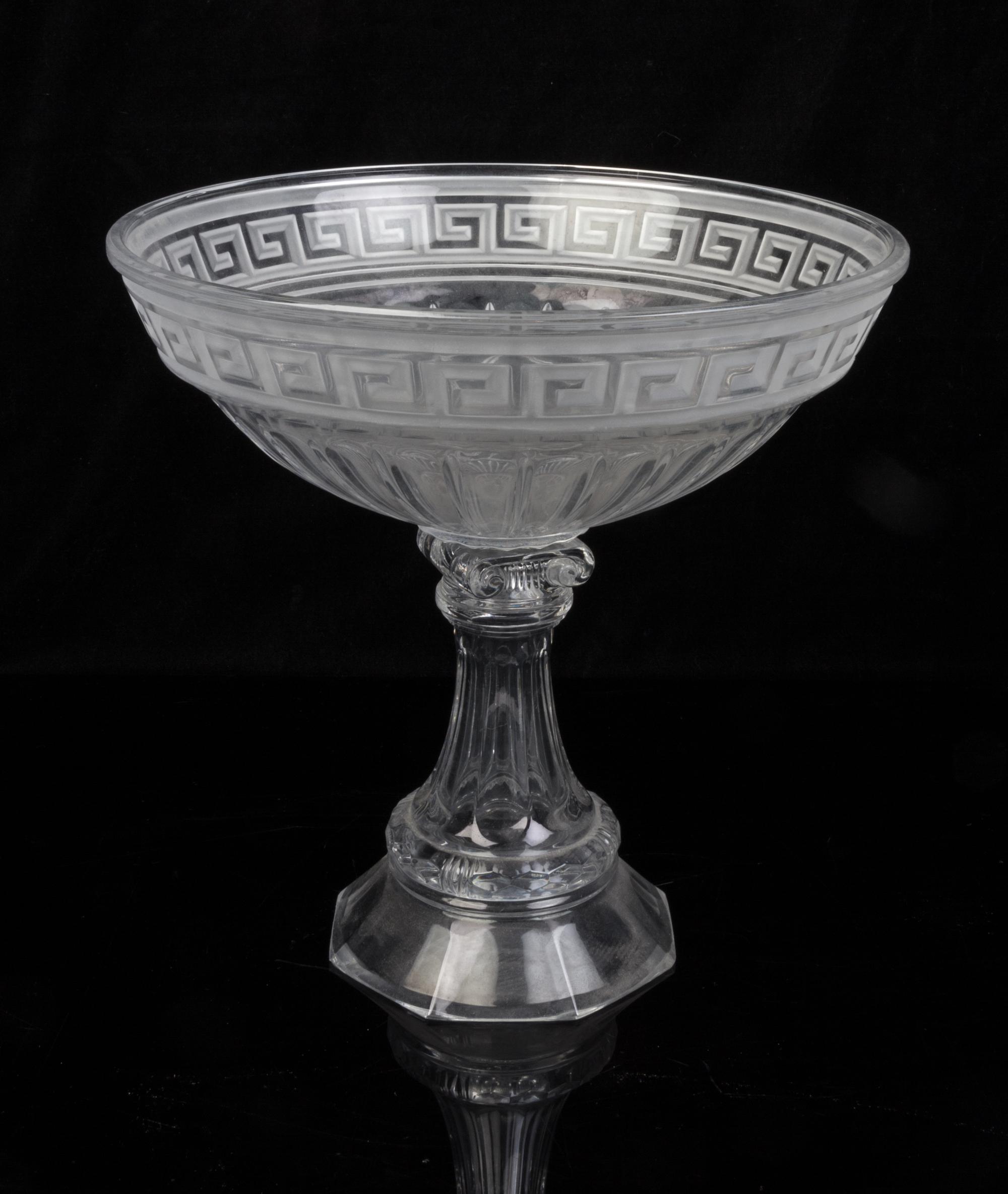A Frosted Glass Compote Height 12 1/2 inches. — 20TH CENTURY